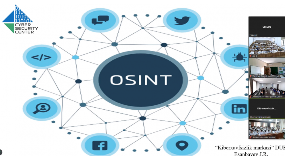 Kiberxavfsizlik sohasida onlayn o‘quv seminari bo‘lib o‘tdi 